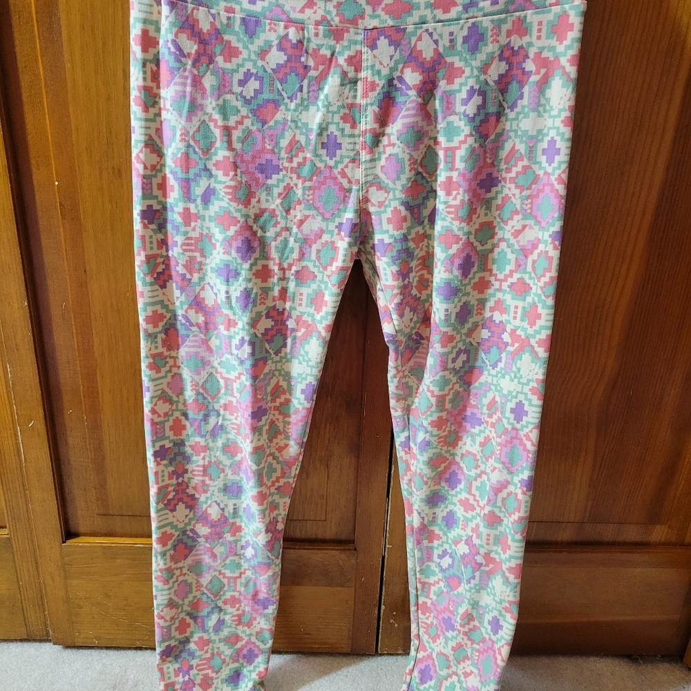 LuLaRoe leggings pastel print OS